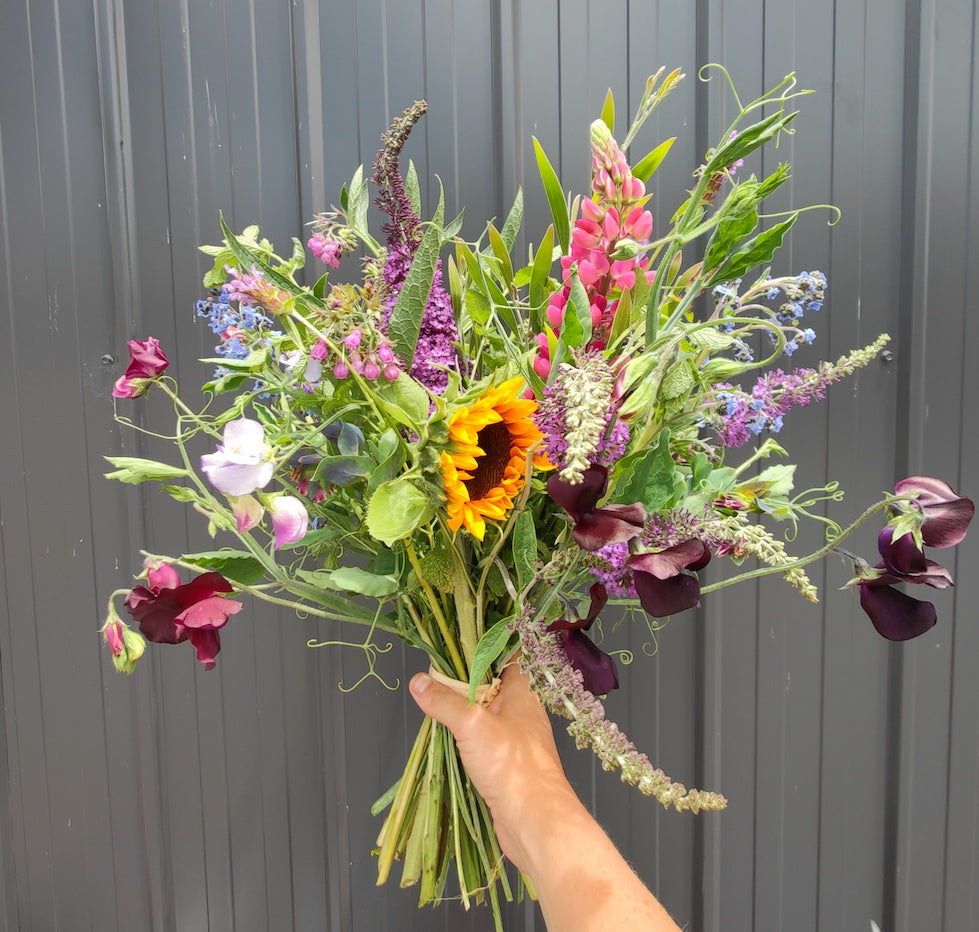 Hand-tied Bouquet of Earth-friendly Flowers