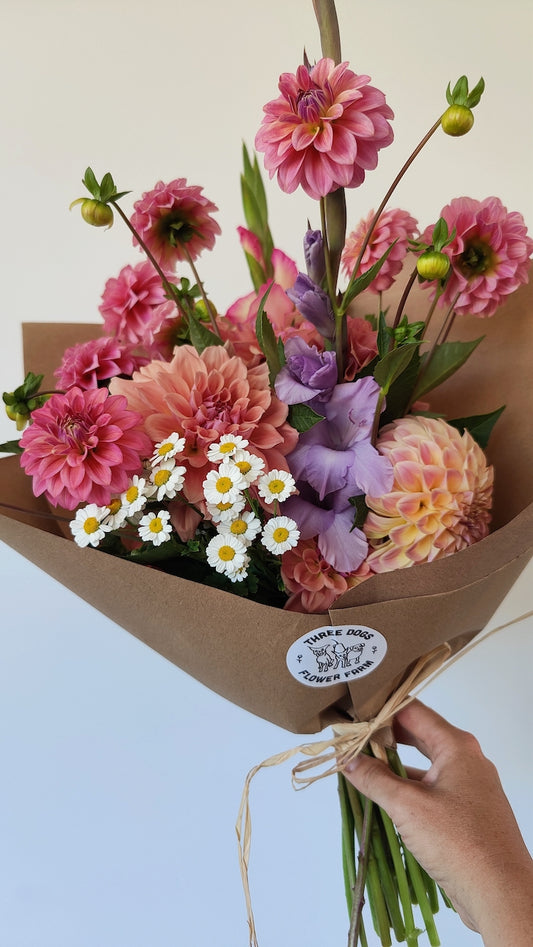 Hand-tied Bouquet of Earth-friendly Flowers