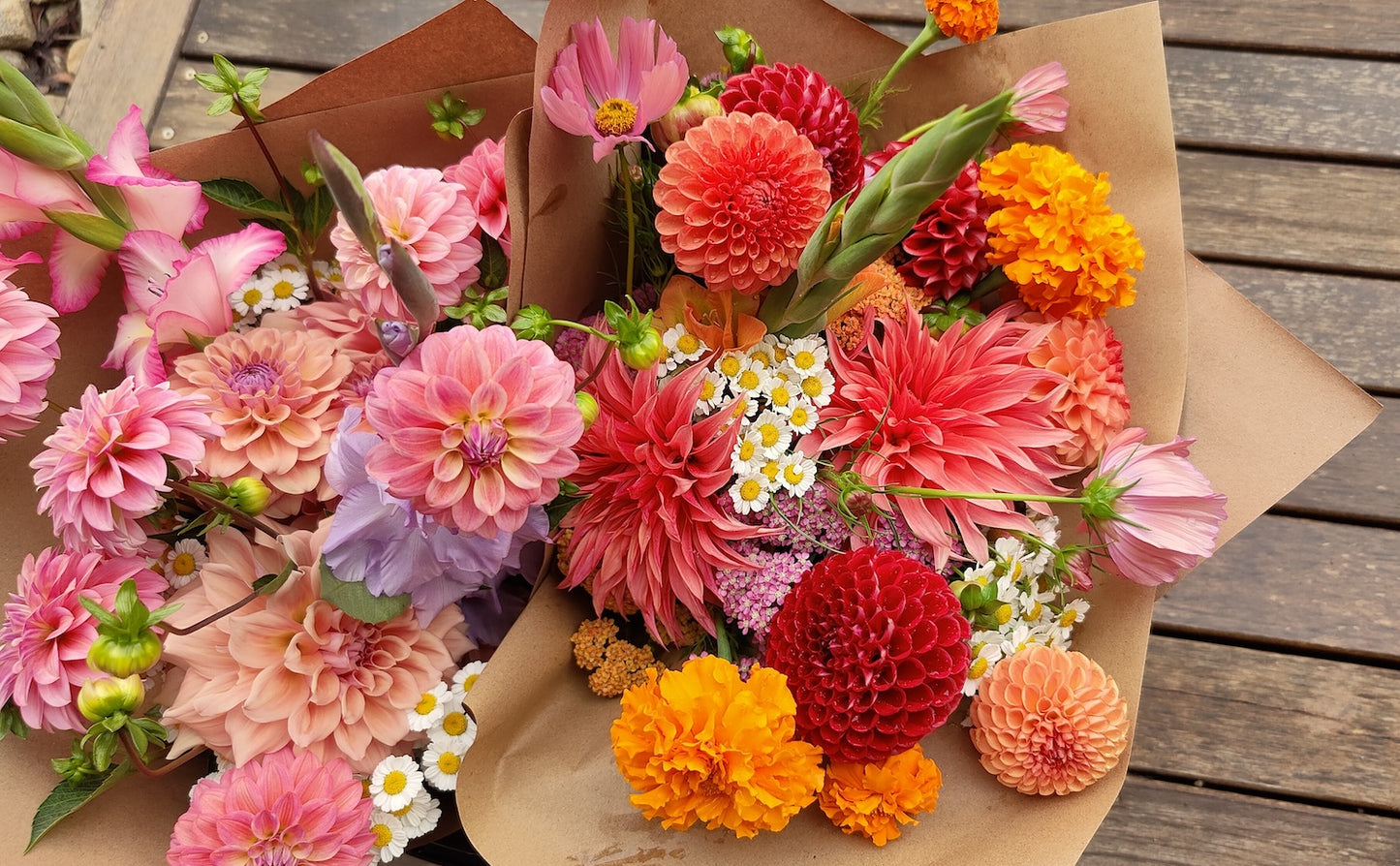 Hand-tied Bouquet of Earth-friendly Flowers